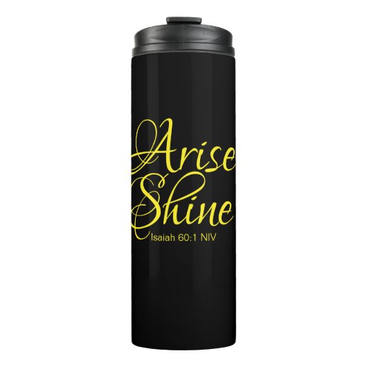 Inspirerend reise en shine Faith Black Thermal Thermosbeker (Voorkant)