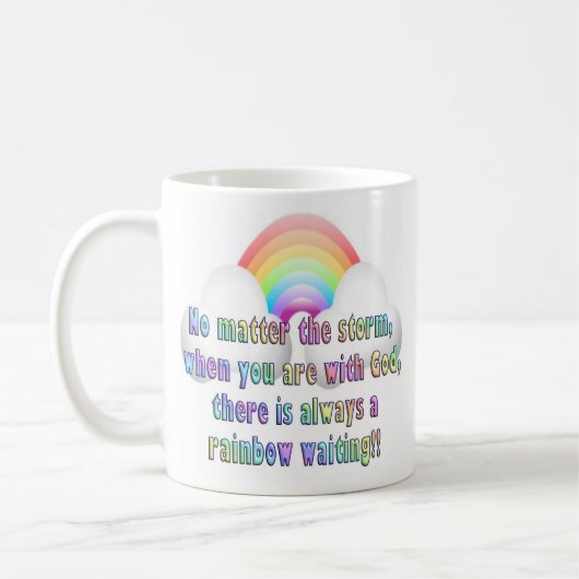 Inspirerend Religieuze Koffiebeker Mok Regenboog (Links)