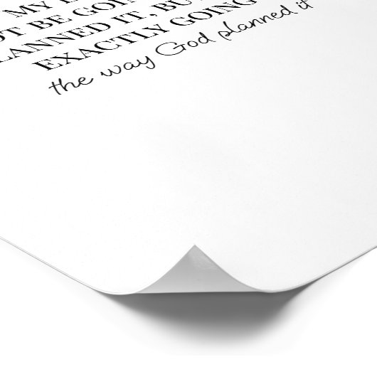 Inspirerend religieuze uitspraken over het leven poster (Hoek)