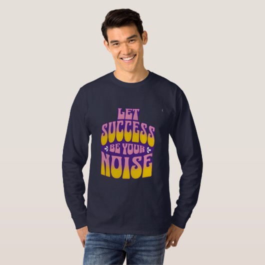Inspirerend Retro Succes Quote T-shirt (Voorkant volledig)