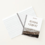 Inspirerend Rocky Waterverf Mountains Name Notitieboek (Binnen)