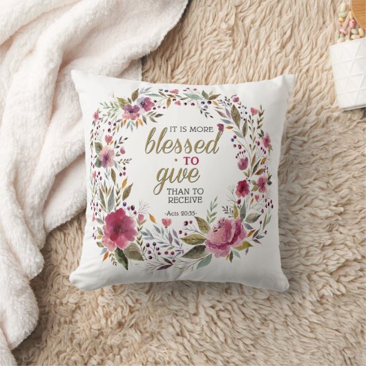 Inspirerend Rode Krans met Gezegend te geven Kussen (Deken)