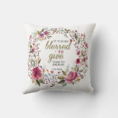 Inspirerend Rode Krans met Gezegend te geven Kussen (Achterkant)