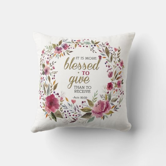 Inspirerend Rode Krans met Gezegend te geven Kussen (Achterkant)