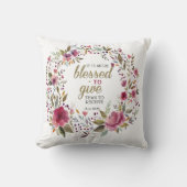 Inspirerend Rode Krans met Gezegend te geven Kussen (Voorkant)