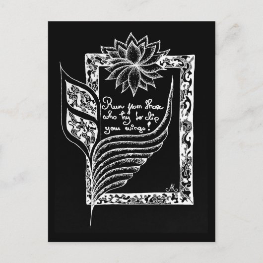 Inspirerend rode vlaggen geïllustreerd citaat briefkaart (Voorkant)