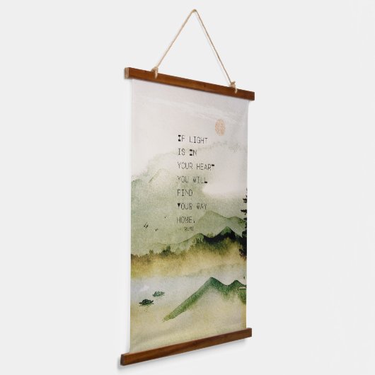 Inspirerend roemijfer over het landschap van de Wa Hangend Wandkleed (Gebogen)