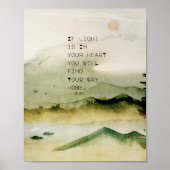 Inspirerend roemijfer over het landschap van de Wa Poster (Voorkant)