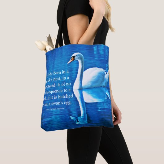 Inspirerend Rondje Renkend Blauw & Wit Tote Bag (Dichtbij)