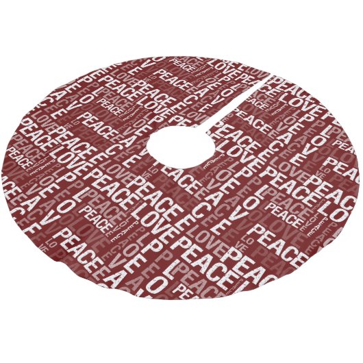 Inspirerend Rood Wit Vrede Liefde Kerstboom Rok (Gekanteld)