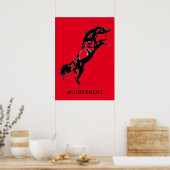 Inspirerend Rood-zwarte-paarse Pop Poster (Keuken)