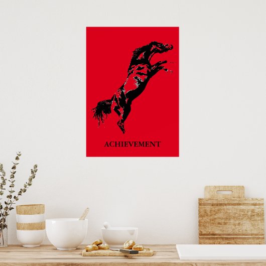 Inspirerend Rood-zwarte-paarse Pop Poster (Keuken)
