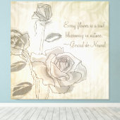 Inspirerend  Roos gewikkeld Canvas Afdruk (Insitu (Houten vloer))