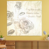 Inspirerend  Roos gewikkeld Canvas Afdruk (Insitu (Woonkamer))