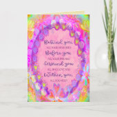 Inspirerend roze Afstuderen citeert inspirativitei Kaart (Voorkant)