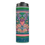 Inspirerend Roze Bloemen Quote Custom Thermosbeker (Voorkant)