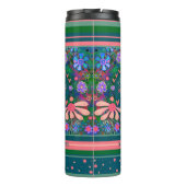 Inspirerend Roze Bloemen Quote Custom Thermosbeker (Achterkant)