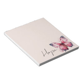 Inspirerend Roze Blush Hope Butterfly Notitieblok