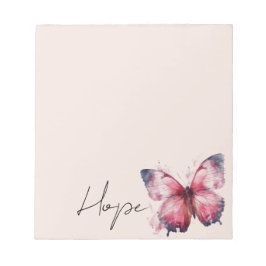 Inspirerend Roze Blush Hope Butterfly Notitieblok