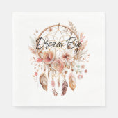 Inspirerend Roze Droomvanger Boho Floral Servet (Voorkant)
