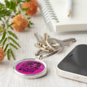 Inspirerend roze druppelaar Glitter Sleutelhanger (Zijkant)