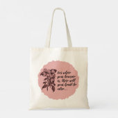 Inspirerend roze en zwarte evangelie Canvas tas (Achterkant)