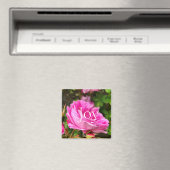 Inspirerend roze florale Joy Magneet (Insitu (Vaatwasser))