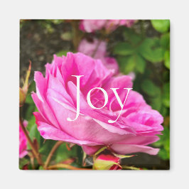 Inspirerend roze florale Joy Magneet