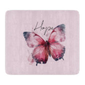 Inspirerend Roze Hoop Vlinder Snijplank (Voorkant)