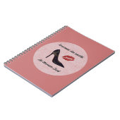 Inspirerend roze laat vrouwen leiden notitieboek (Linkerzijde)