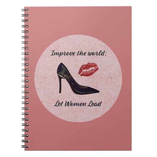 Inspirerend roze laat vrouwen leiden notitieboek (Voorkant)