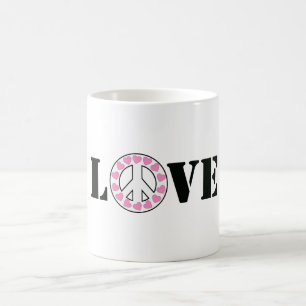 Inspirerend Roze Liefde Vrede Harten Koffiemok