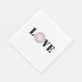 Inspirerend Roze Liefde Vrede Harten Servet (Hoek)