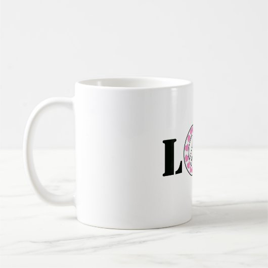 Inspirerend Roze Liefde Vredesharten Koffiemok (Links)