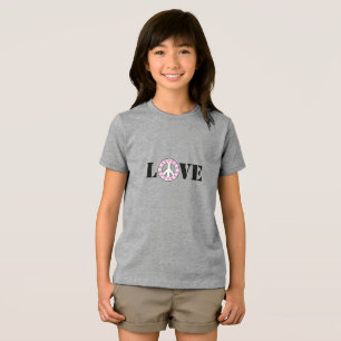Inspirerend Roze Liefde Vredesharten Tri-Blend Shirt