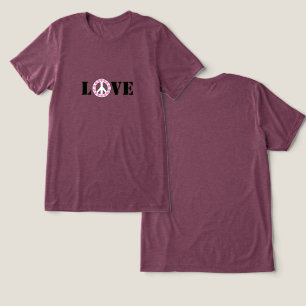 Inspirerend Roze Liefde Vredesharten Tri-Blend Shirt