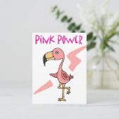 Inspirerend Roze Macht Flamingo Bird Briefkaart (Staand voorkant)