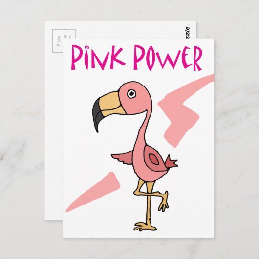 Inspirerend Roze Macht Flamingo Bird Briefkaart (Voorkant / Achterkant)