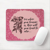 Inspirerend roze schatkistprijsopgave muismat (Met muis)