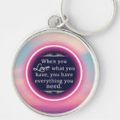 Inspirerend roze wolk sleutelhanger (Voorkant)