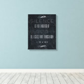 Inspirerend Rumi citaat op Silence and God Canvas Afdruk (Insitu (Houten vloer))