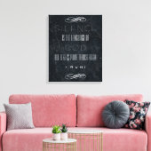Inspirerend Rumi citaat op Silence and God Canvas Afdruk (Insitu (Woonkamer))