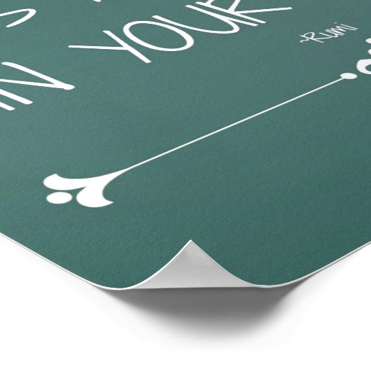 Inspirerend Rumi citeert live leven alsof... Poster (Hoek)