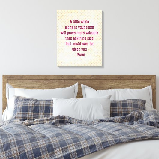 Inspirerend Rumi Quote Canvas Afdruk (Insitu (Slaapkamer))