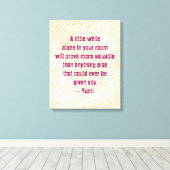 Inspirerend Rumi Quote Canvas Afdruk (Insitu (Houten vloer))