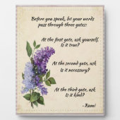 Inspirerend Rumi Quote Lavender Floral Sign Fotoplaat (Voorkant)