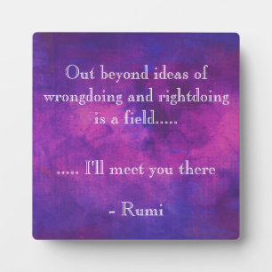 Inspirerend Rumi Quote op een Paarse achtergrond Fotoplaat
