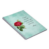 Inspirerend Rumi Quote op Green Faux Perkament Notitieboek (Rechterzijde)