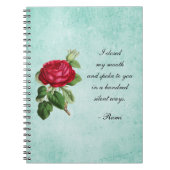 Inspirerend Rumi Quote op Green Faux Perkament Notitieboek (Voorkant)