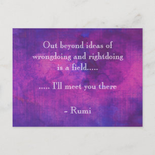Inspirerend Rumi Quote over Paars Abstract Briefkaart